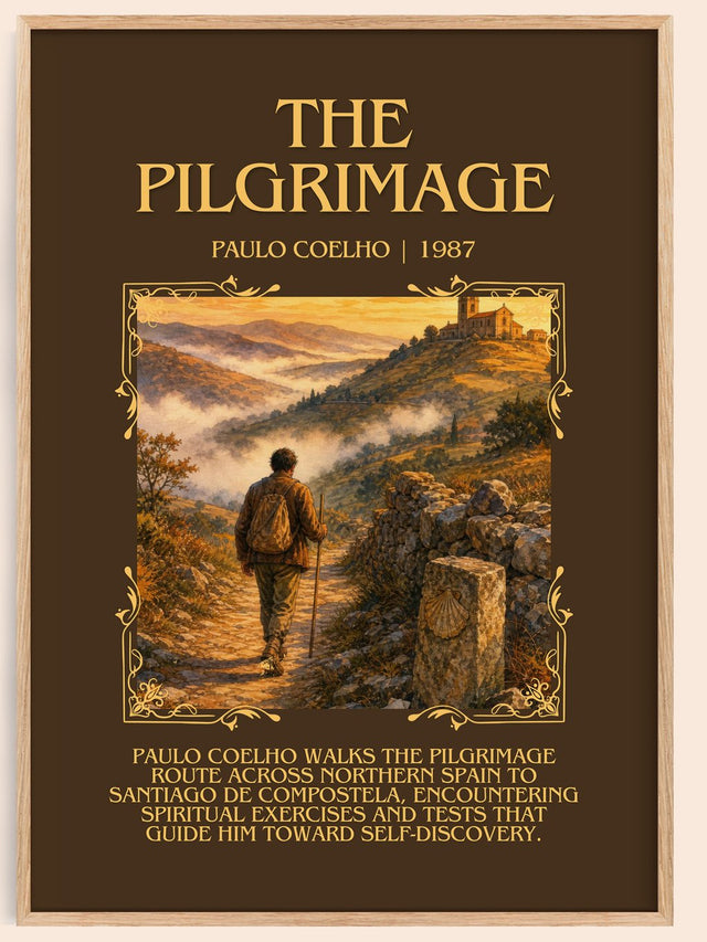 The Pilgrimage Minimalist Book Poster by Paulo Coelho