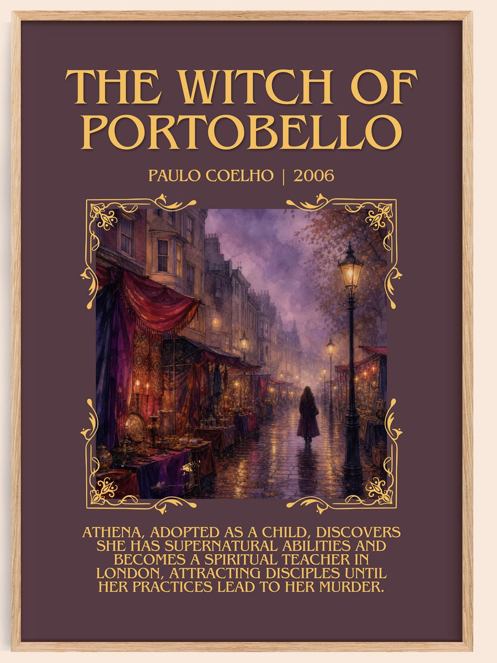 The Witch Of Portobello Minimalist Book Poster by Paulo Coelho – book poster