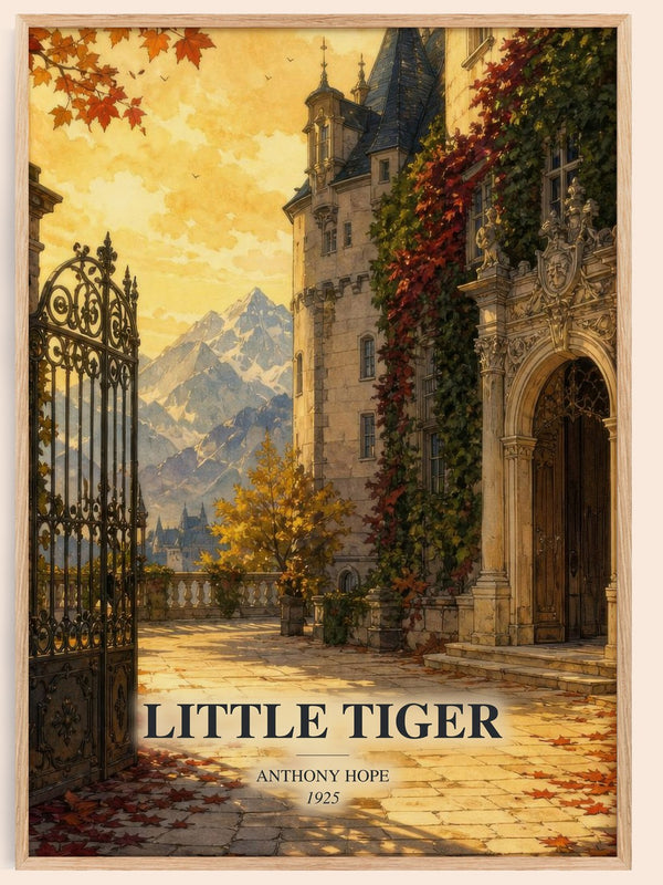 Little Tiger watercolour book poster by Anthony Hope – framed literary art print