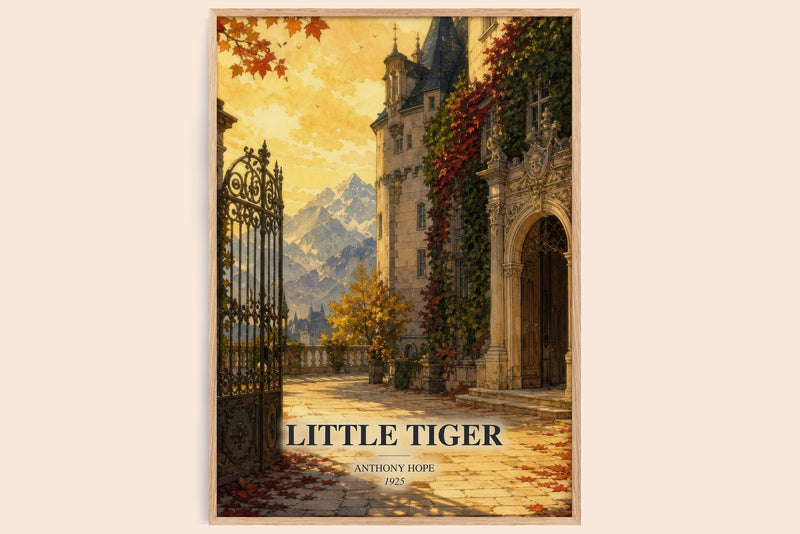 Little Tiger watercolour book poster by Anthony Hope – framed literary art print