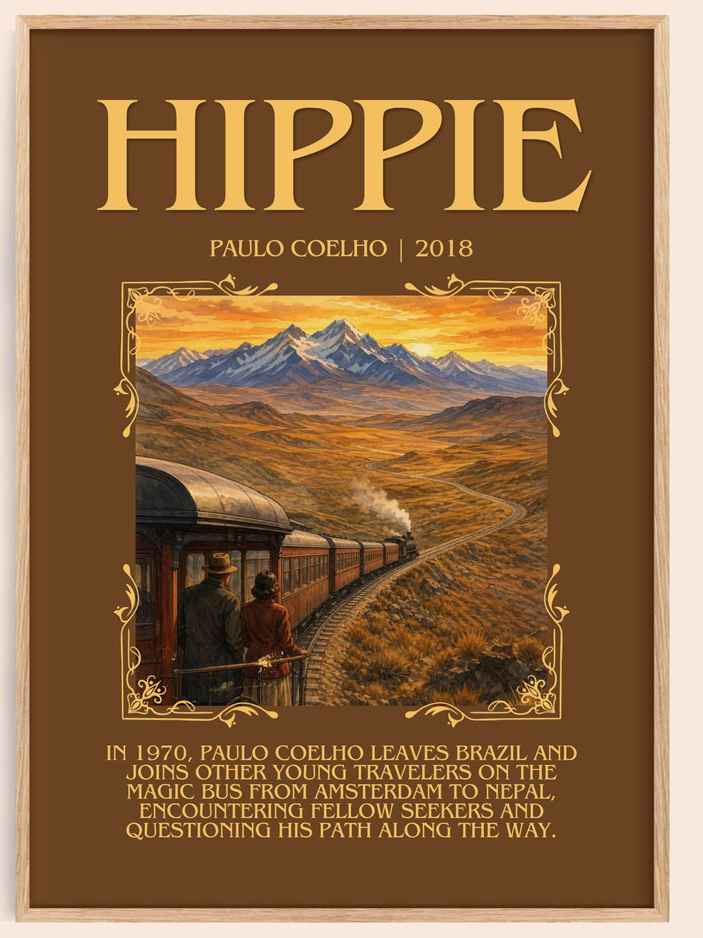 Hippie Minimalist Book Poster by Paulo Coelho – book poster