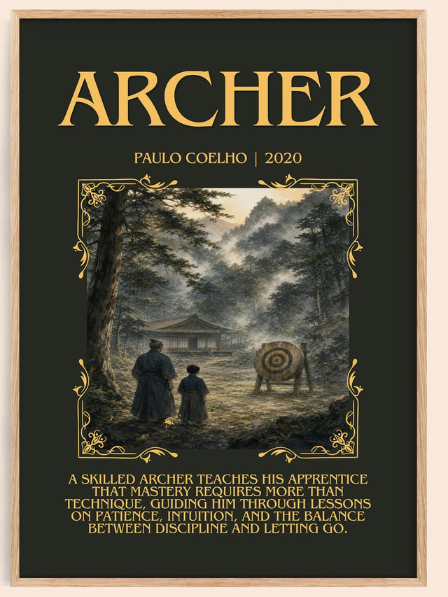 Archer Minimalist Book Poster by Paulo Coelho