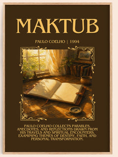 Maktub Minimalist Book Poster by Paulo Coelho – image 1