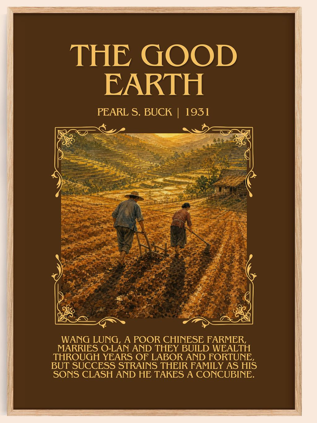 The Good Earth Minimalist Book Poster by Pearl S. Buck – book poster