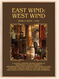 East Wind: West Wind Minimalist Book Poster by Pearl S. Buck – image 1