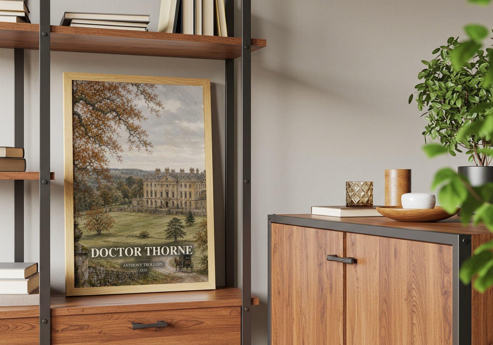 Doctor Thorne book watercolour illustration paper finish options – matte satin gloss