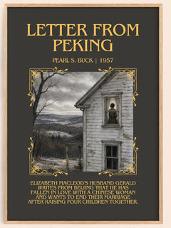 Letter From Peking Minimalist Book Poster by Pearl S. Buck – image 1