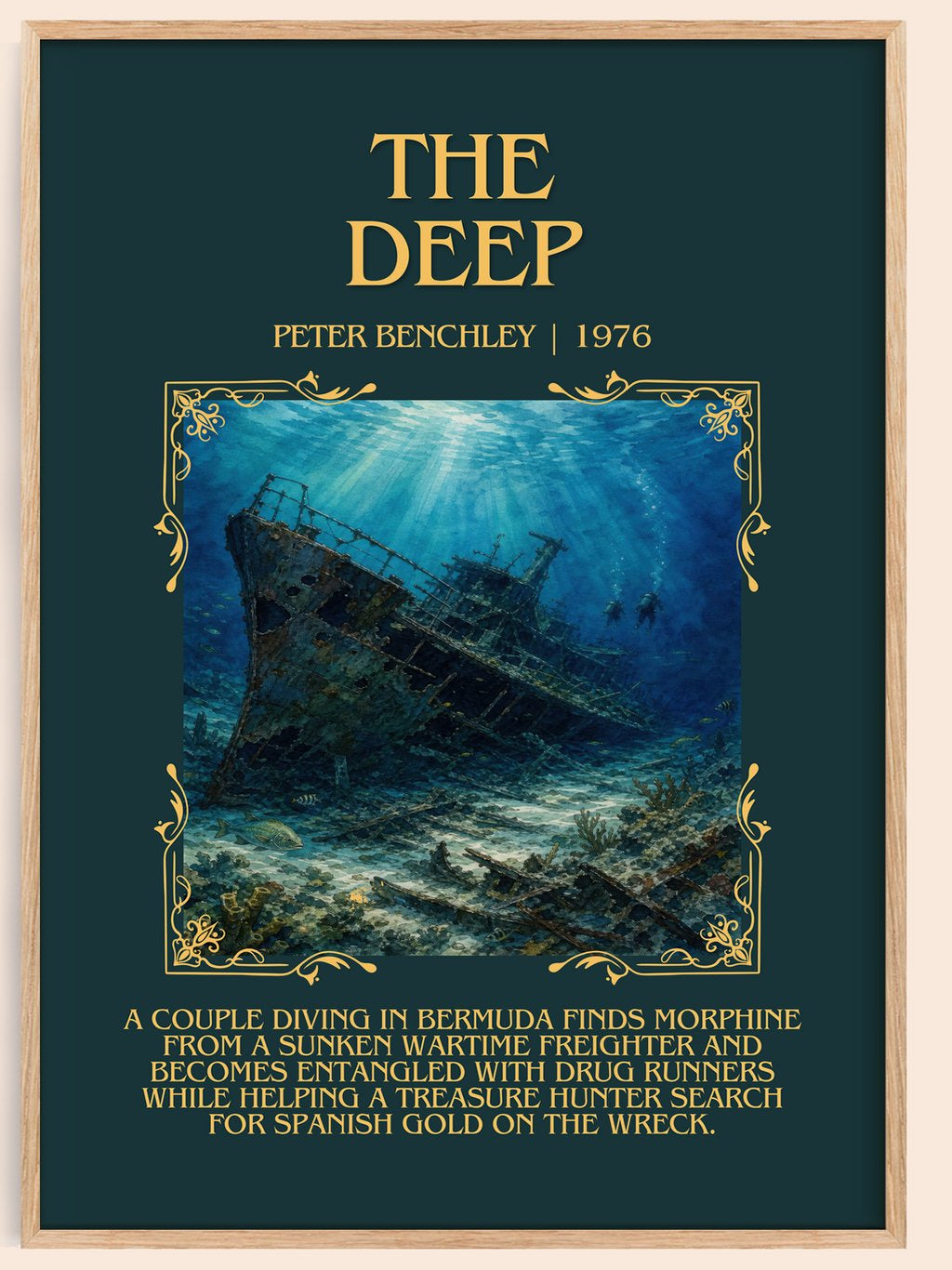 The Deep Minimalist Book Poster by Peter Benchley – book poster