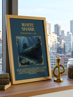 White Shark Minimalist Book Poster by Peter Benchley – image 3