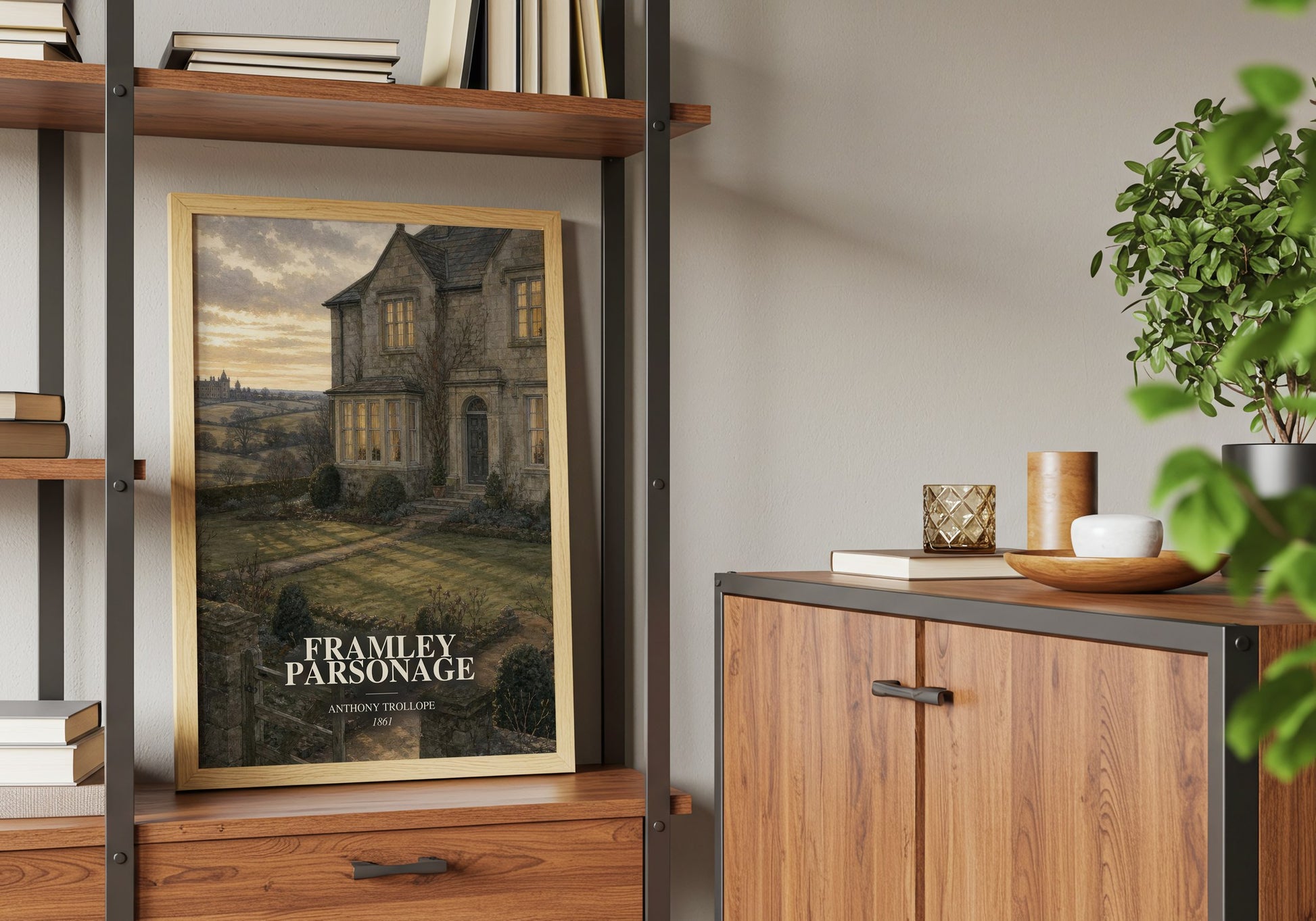Framley Parsonage book watercolour illustration paper finish options – matte satin gloss