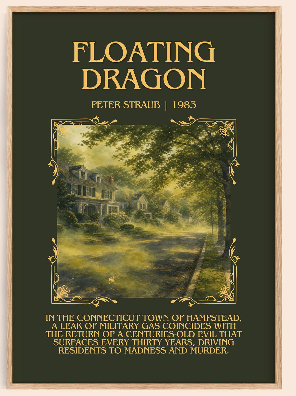 Floating Dragon Minimalist Book Poster by Peter Straub – book poster