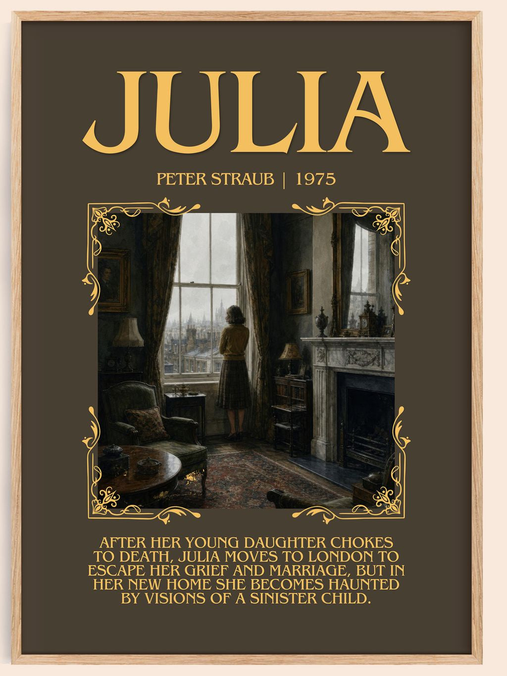 Julia Minimalist Book Poster by Peter Straub – book poster