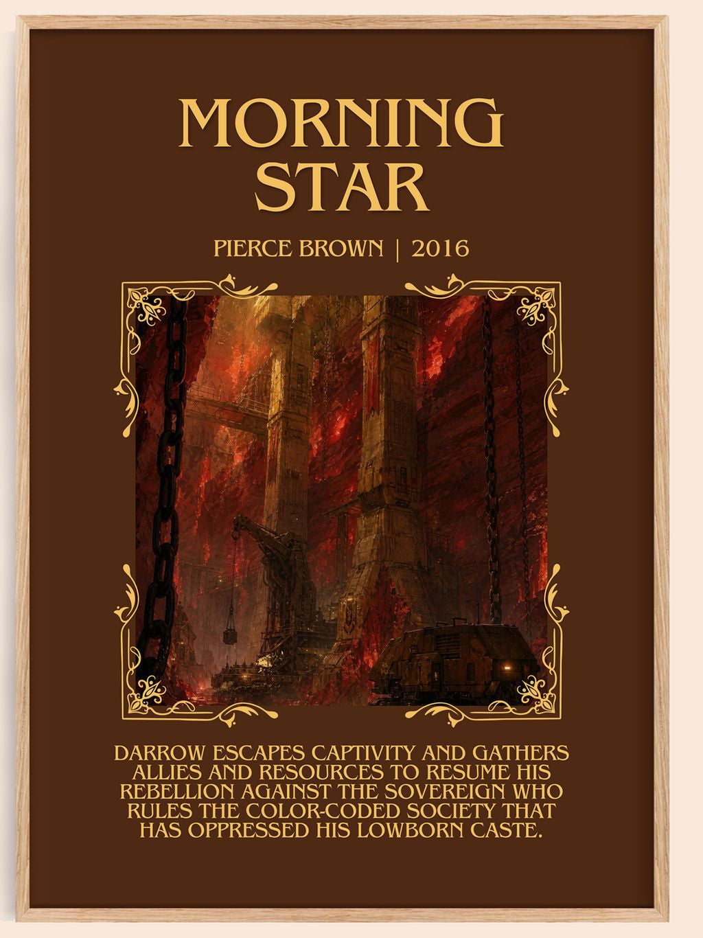 Morning Star Minimalist Book Poster by Pierce Brown – book poster