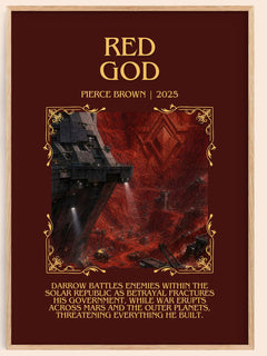 Red God Minimalist Book Poster by Pierce Brown – image 1