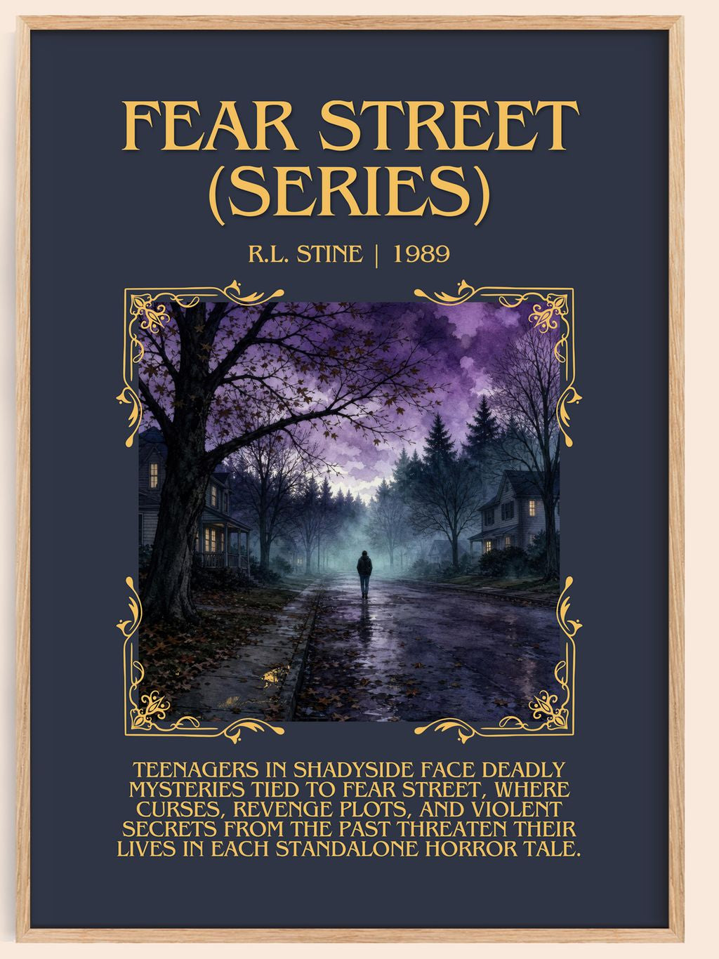 Fear Street (Series) Minimalist Book Poster by R.L. Stine – book poster