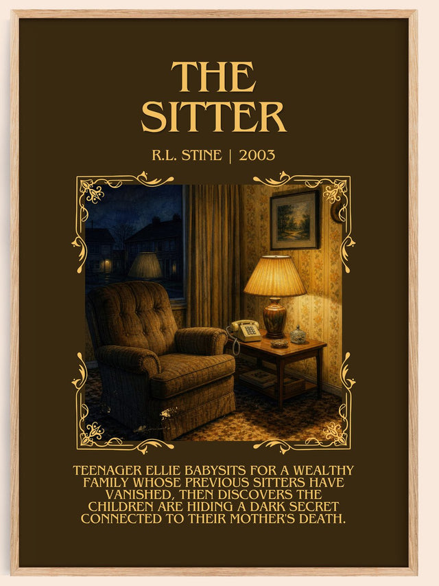 The Sitter Minimalist Book Poster by R.L. Stine