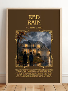 Red Rain Minimalist Book Poster by R.L. Stine – image 2