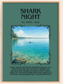 Shark Night Minimalist Book Poster by R.L. Stine – image 1
