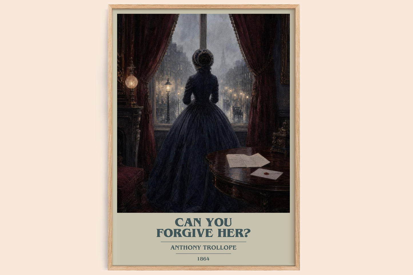 Can You Forgive Her? book cover book poster by Anthony Trollope – framed literary art print