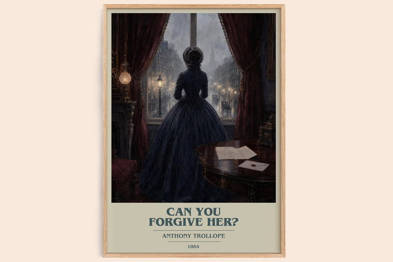 Can You Forgive Her? book cover book poster by Anthony Trollope – framed literary art print