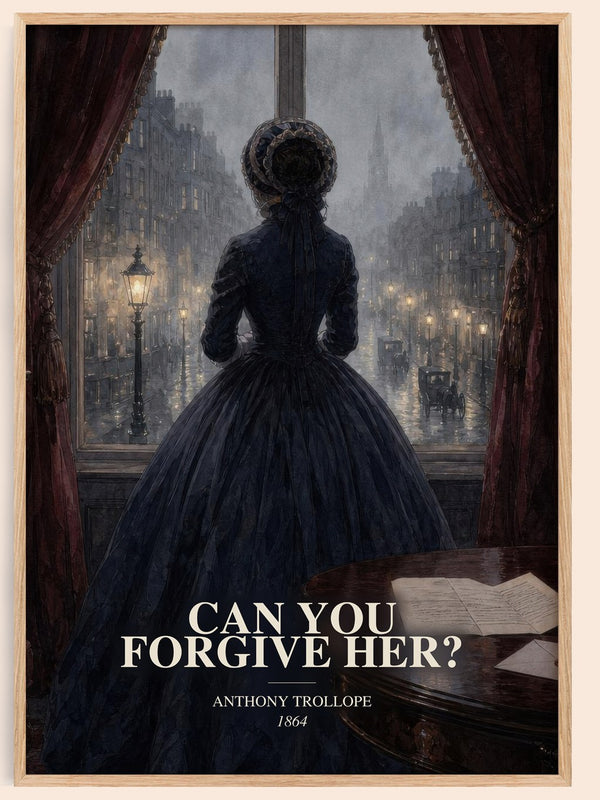 Can You Forgive Her? watercolour book poster by Anthony Trollope – framed literary art print
