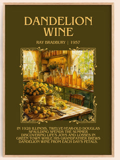 Dandelion Wine Minimalist Book Poster by Ray Bradbury – image 1