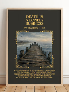 Death Is A Lonely Business Minimalist Book Poster by Ray Bradbury – image 2