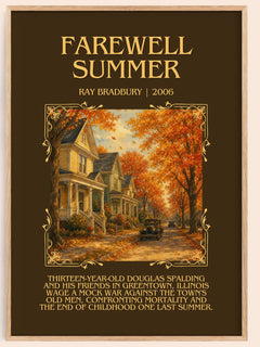 Farewell Summer Minimalist Book Poster by Ray Bradbury – image 1