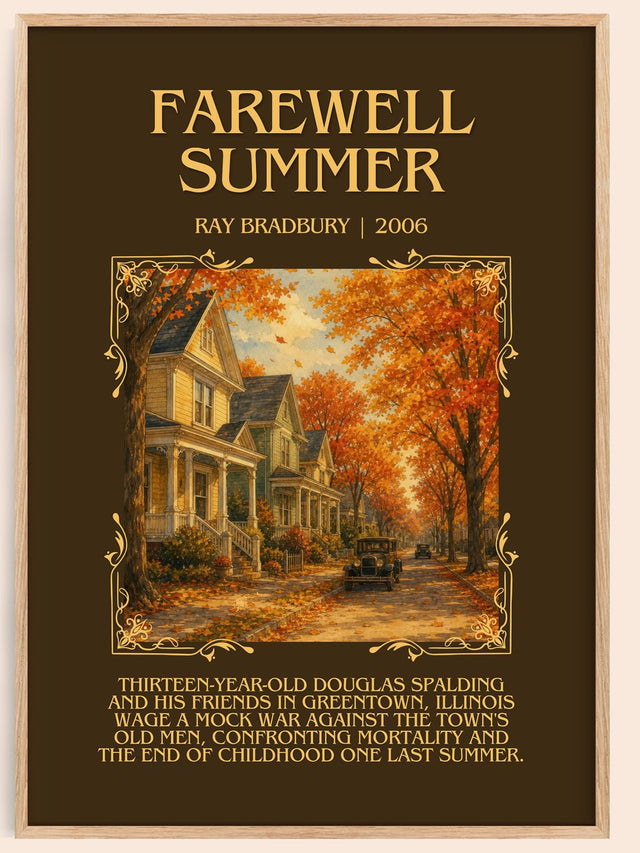 Farewell Summer Minimalist Book Poster by Ray Bradbury