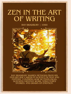 Zen In The Art Of Writing Minimalist Book Poster by Ray Bradbury – image 1