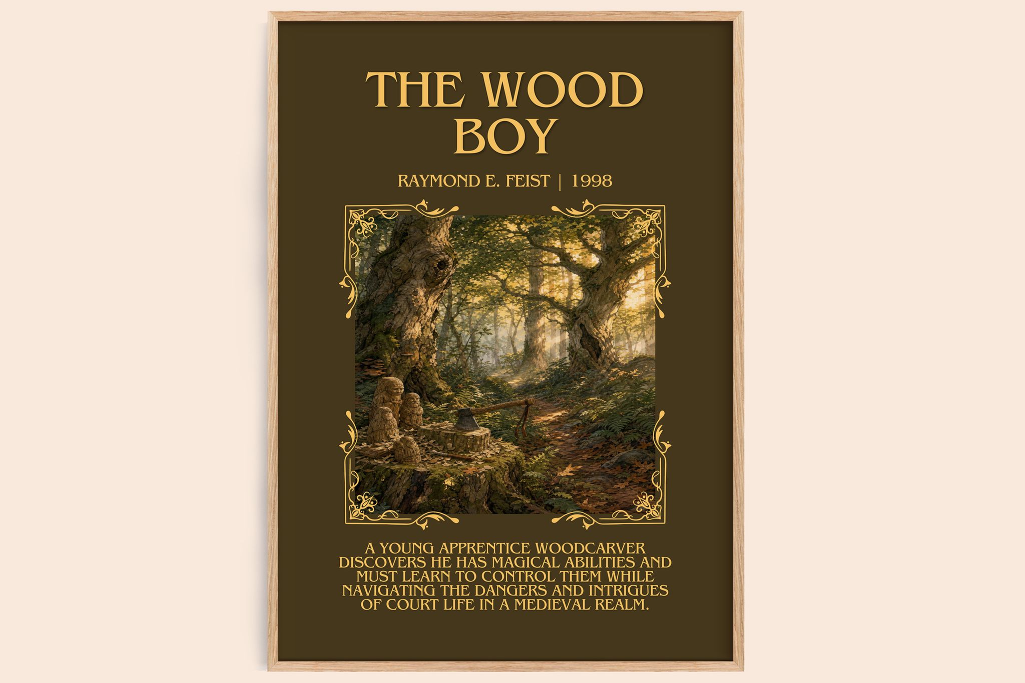 The Wood Boy Minimalist Book Poster by Raymond E. Feist