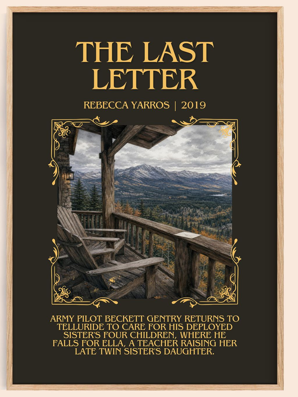 The Last Letter Minimalist Book Poster by Rebecca Yarros – book poster