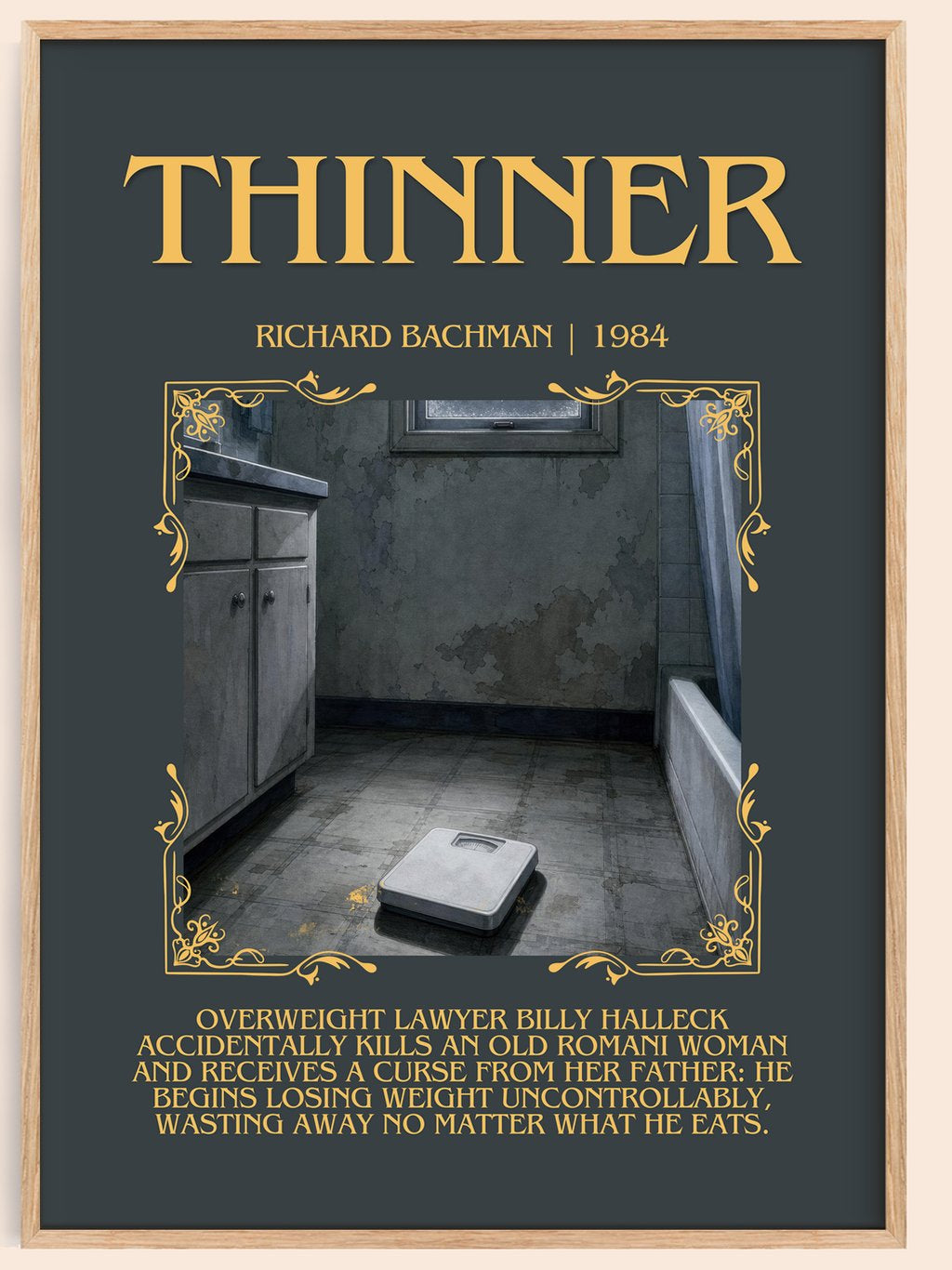 Thinner Minimalist Book Poster by Richard Bachman – book poster