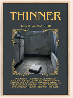 Thinner Minimalist Book Poster by Richard Bachman – image 1