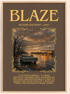 Blaze Minimalist Book Poster by Richard Bachman – image 1