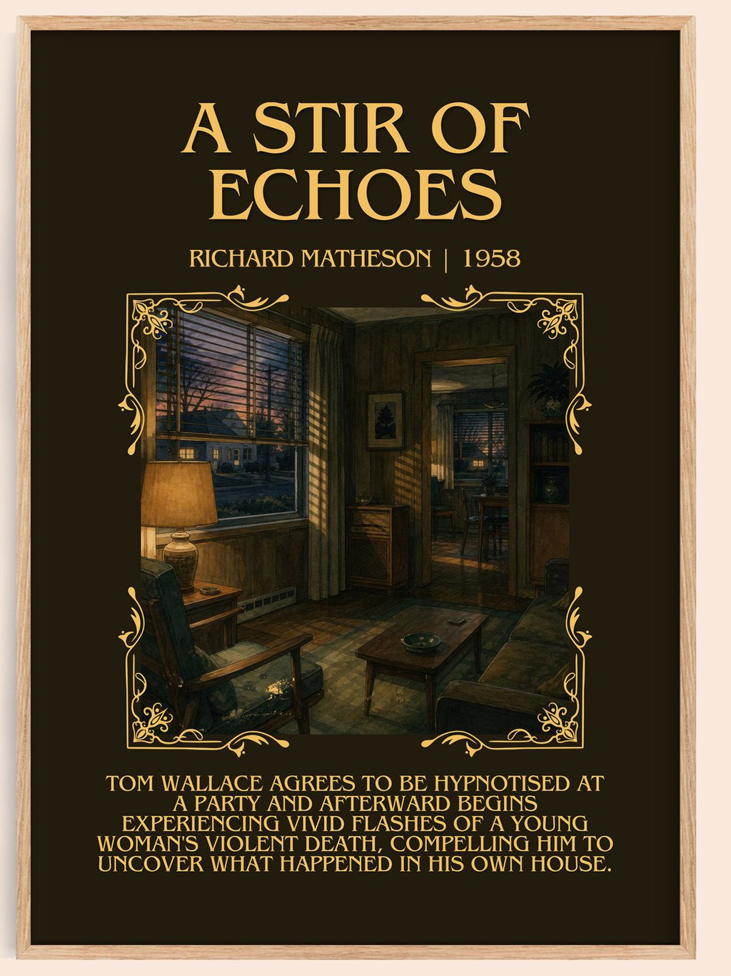 A Stir Of Echoes Minimalist Book Poster by Richard Matheson – book poster