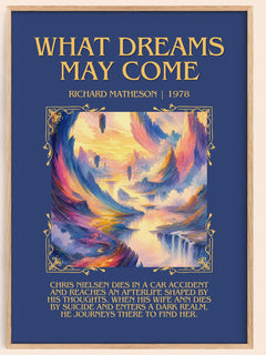 What Dreams May Come Minimalist Book Poster by Richard Matheson – image 1