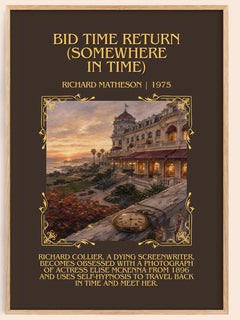 Bid Time Return (Somewhere In Time) Minimalist Book Poster – R. – image 1