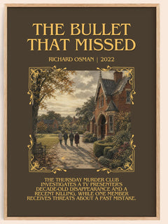 The Bullet That Missed Minimalist Book Poster by Richard Osman – image 1