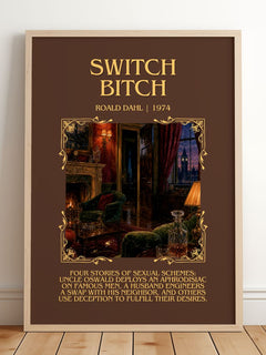 Switch Bitch Minimalist Book Poster by Roald Dahl – image 2