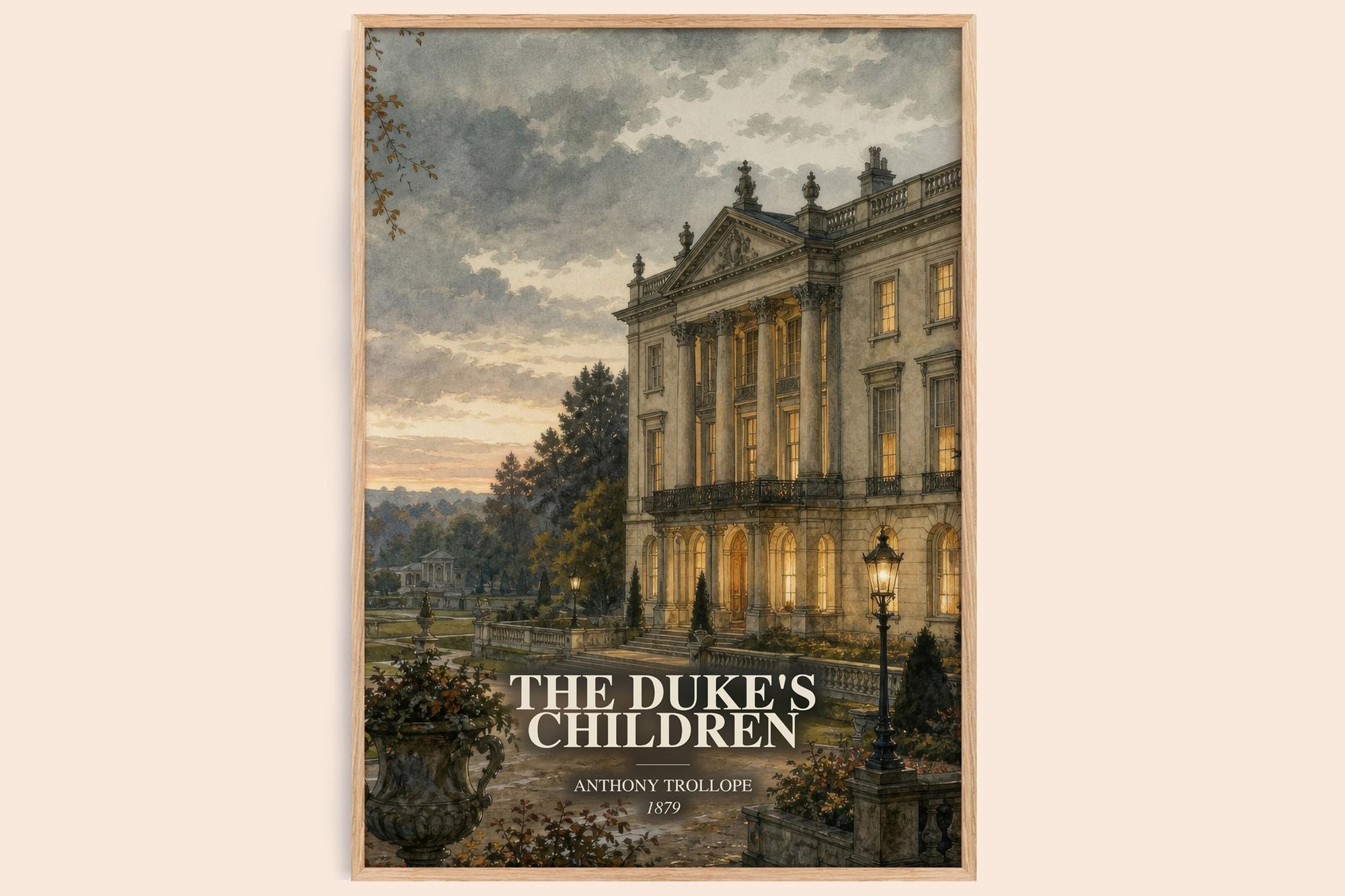 The Duke'S Children watercolour book poster by Anthony Trollope – framed literary art print