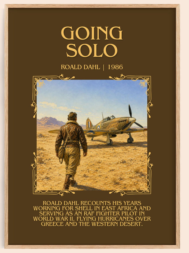 Going Solo Minimalist Book Poster by Roald Dahl