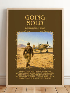 Going Solo Minimalist Book Poster by Roald Dahl – image 2