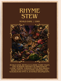 Rhyme Stew Minimalist Book Poster by Roald Dahl – image 1