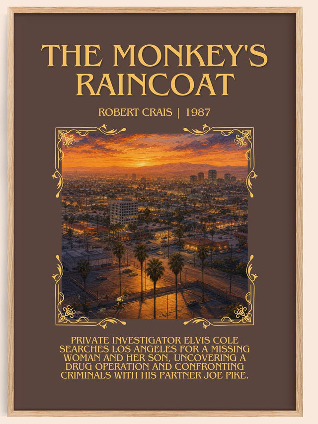 The Monkey'S Raincoat Minimalist Book Poster by Robert Crais