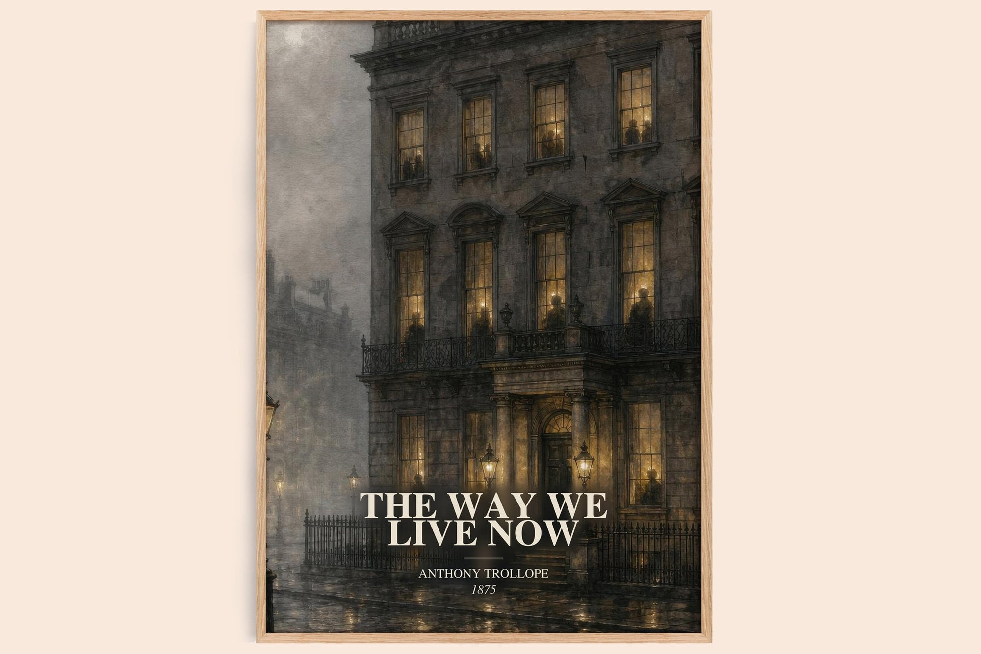 The Way We Live Now watercolour book poster by Anthony Trollope – framed literary art print