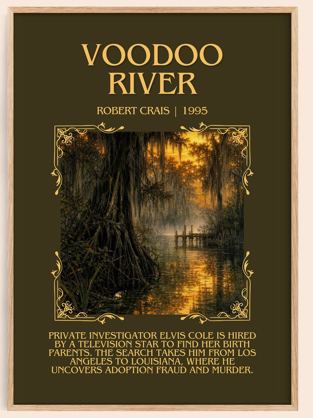 Voodoo River Minimalist Book Poster by Robert Crais