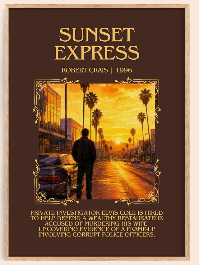 Sunset Express Minimalist Book Poster by Robert Crais