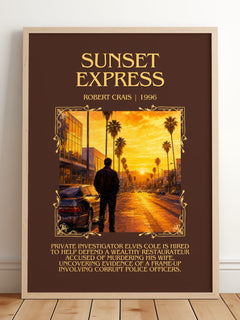 Sunset Express Minimalist Book Poster by Robert Crais – image 2