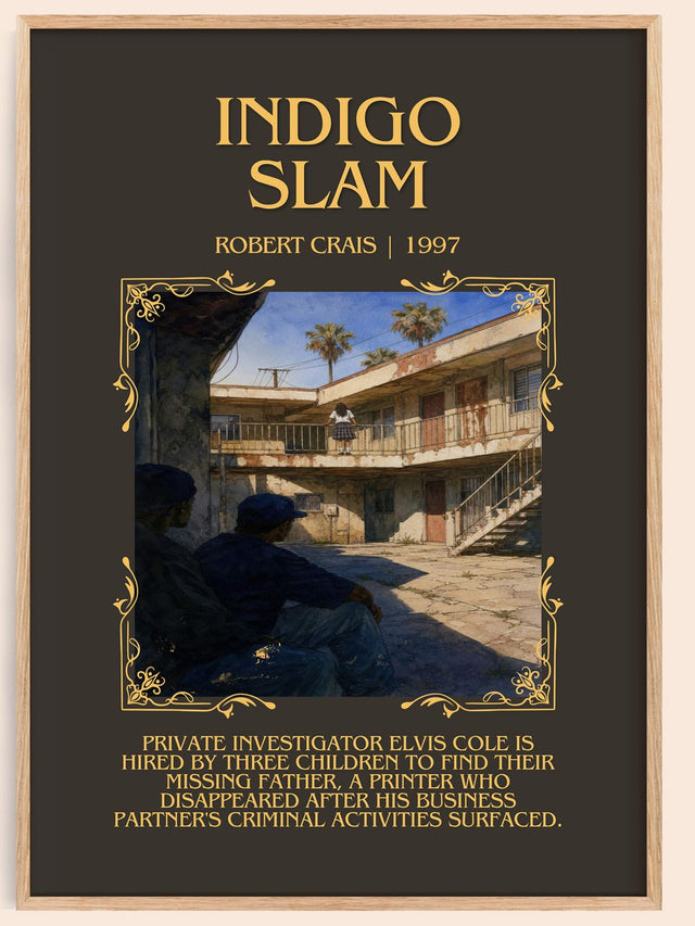 Indigo Slam Minimalist Book Poster by Robert Crais